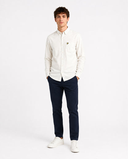 Lyle & Scott Plain Oxford Casual Shirt - Glacier Grey