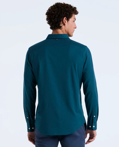 Original Penguin Long Sleeve Oxford Shirt With Stretch - Reflecting Pond