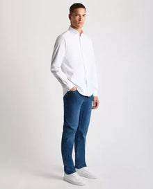 Remus Uomo Tapered Long Sleeve Casual Shirt - White