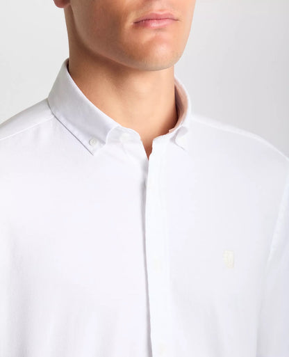 Remus Uomo Tapered Long Sleeve Casual Shirt - White