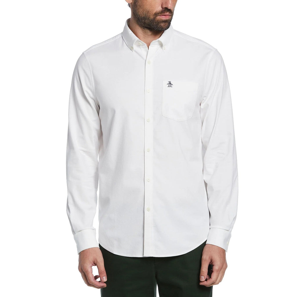 Original Penguin Ecovero Oxford Stretch Shirt - Bright White