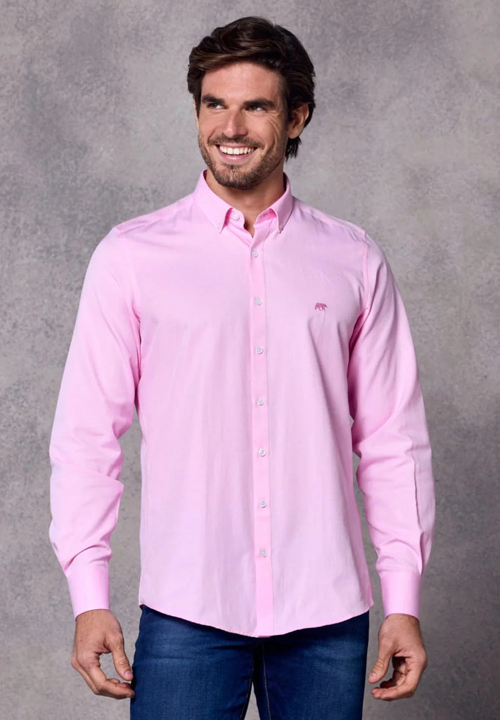 Rivet & Denim Long Sleeve Oxford Shirt - Rose