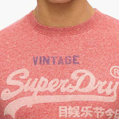 Superdry Vintage Logo Classic Relaxed T-Shirt - Mid Red Grit
