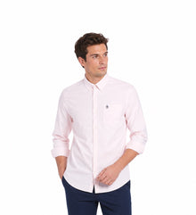 Original Penguin Ecovero Oxford Stretch Long Sleeve Shirt - Parfait Pink