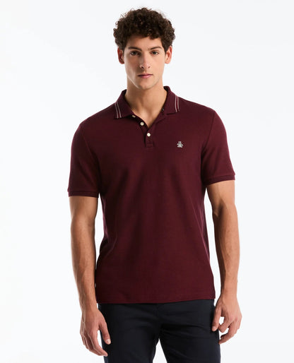 Original Penguin Honeycomb Jacquard Tipped Polo Shirt - Port Royale