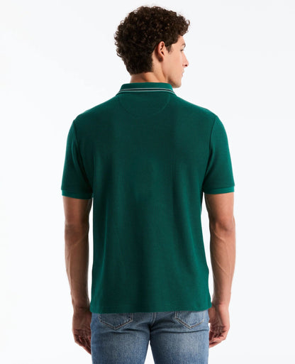 Original Penguin Honeycomb Jacquard Tipped Polo Shirt - Storm