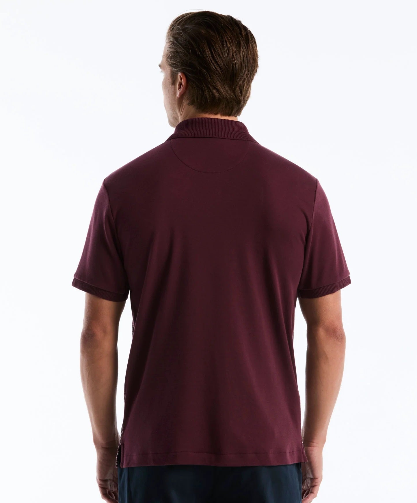 Original Penguin Jacquard Front Fairisle Polo Shirt - Port Royale
