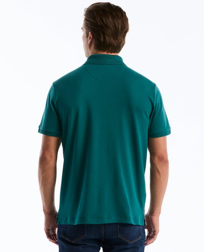Original Penguin Jacquard Front Fairisle Polo Shirt - Storm