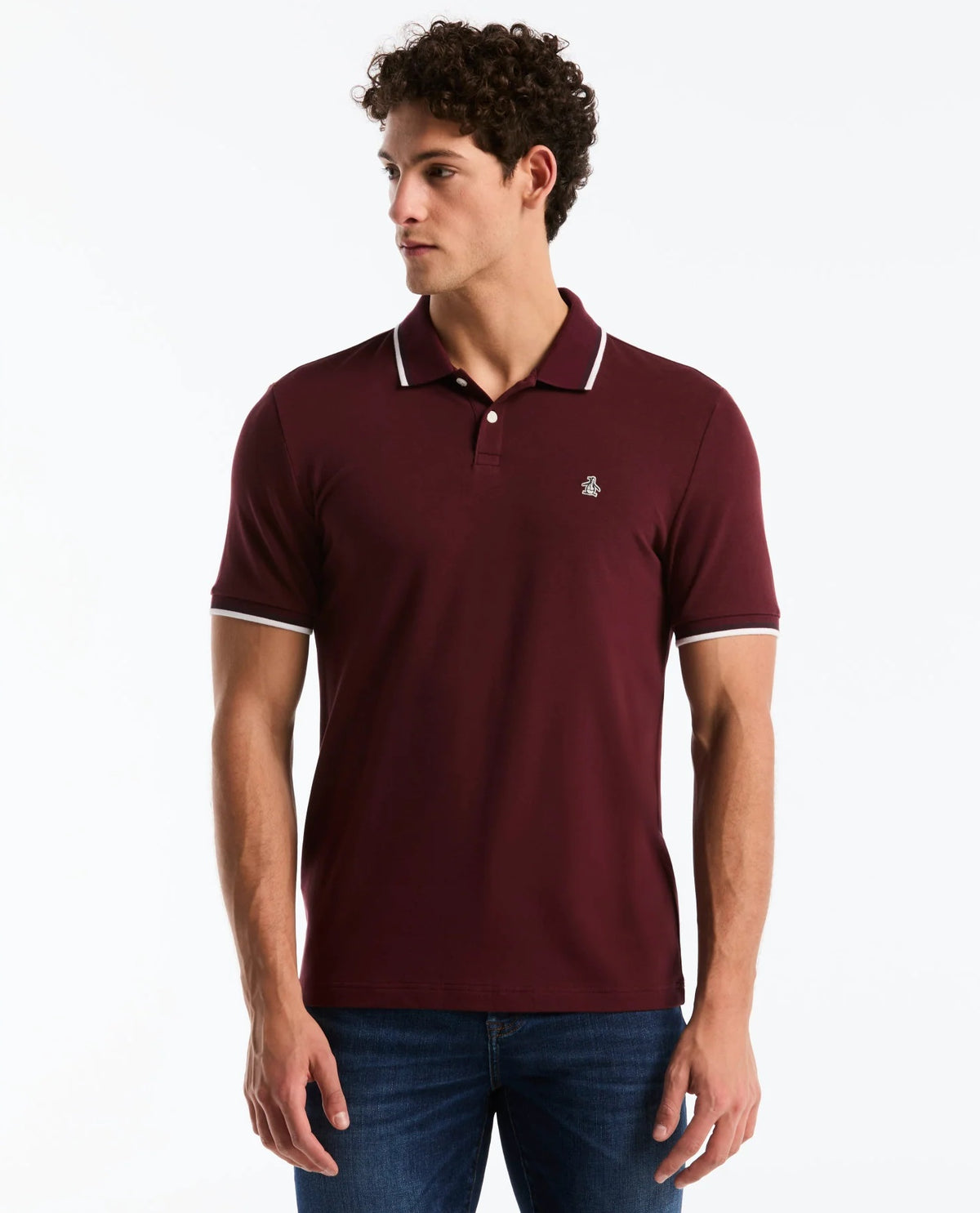 Original Penguin Tipped Pique Polo Shirt - Port Royale