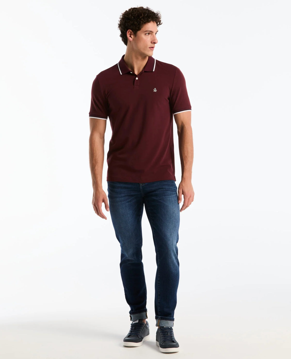 Original Penguin Tipped Pique Polo Shirt - Port Royale