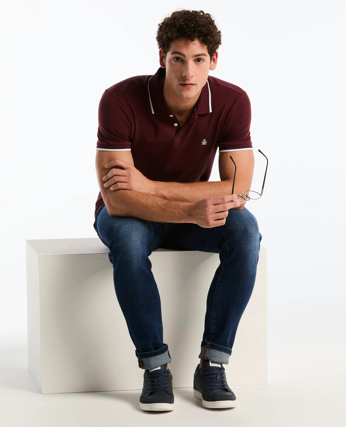 Original Penguin Tipped Pique Polo Shirt - Port Royale