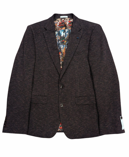 White Label Tapered Fit Textured Blazer - Burgundy