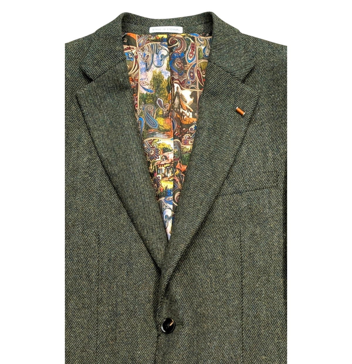 White Label Tapered Fit Textured Blazer - Green