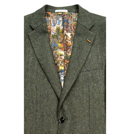 White Label Tapered Fit Textured Blazer - Green
