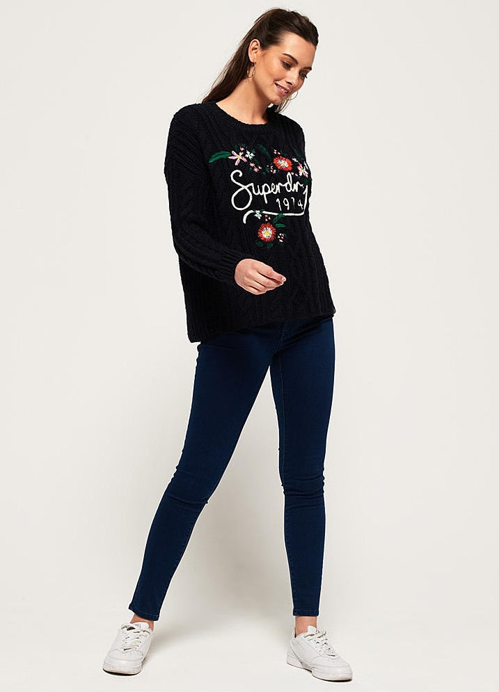 Ladies Superdry Alexia Jeggings - Pacific Indigo