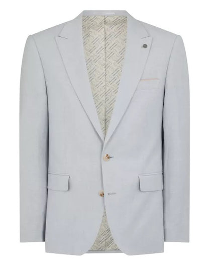 Remus Uomo Peppe Tapered Fit Linen Jacket - Light Blue
