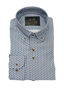 6th Sense Performance Long Sleeve Casual Shirt - 10 Blue