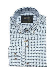 6th Sense Performance Long Sleeve Casual Shirt - 7 White
