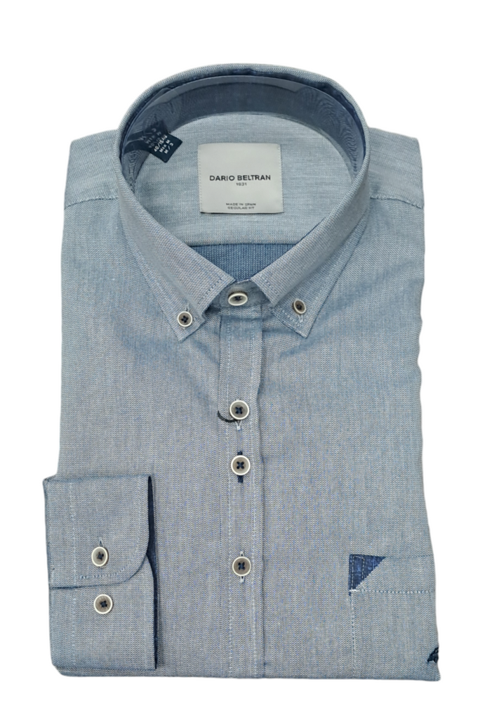 Dario Beltran Peroxa Regular Fit Casual Shirt - Navy