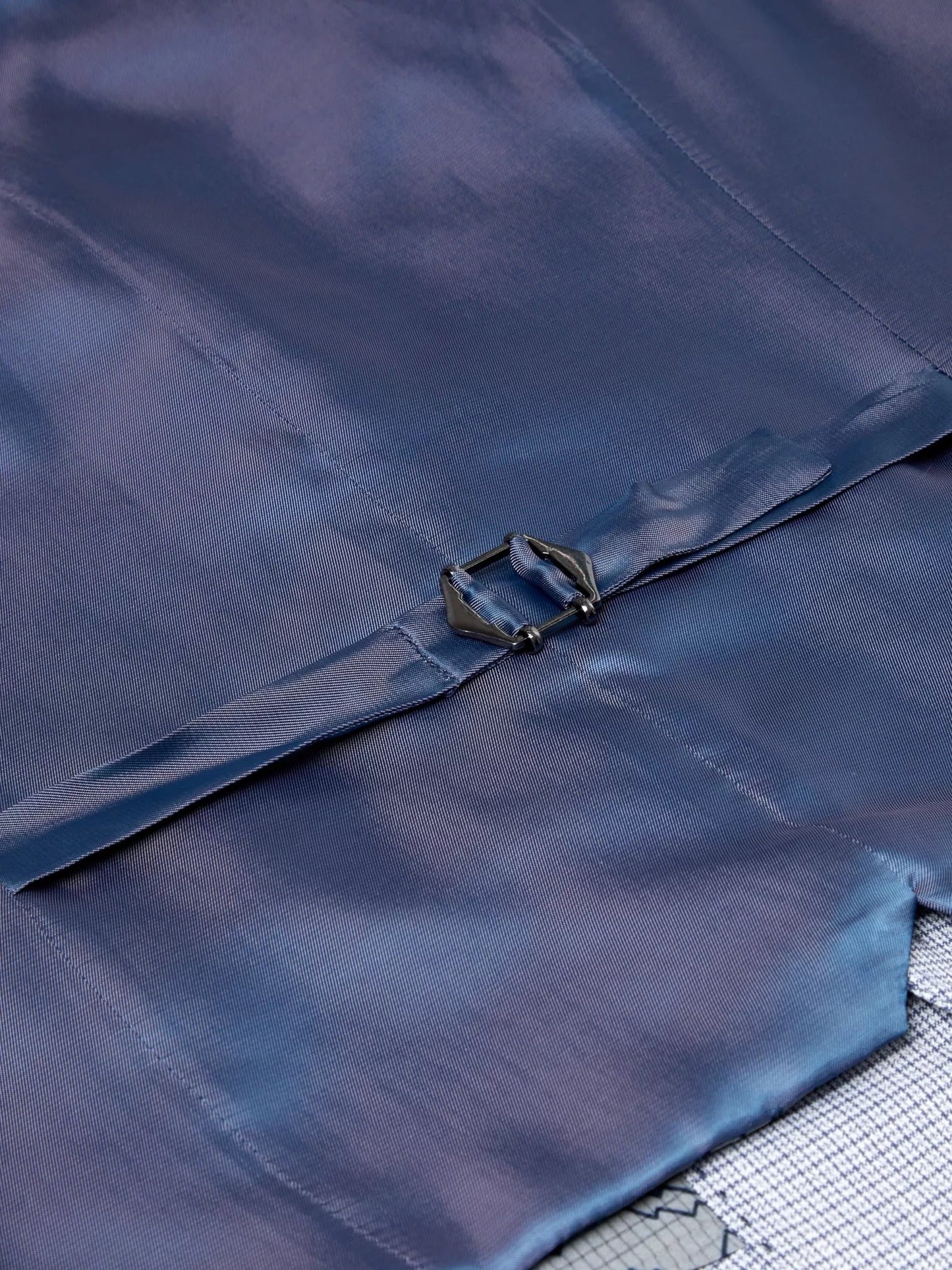 Remus Uomo Petro Check Waistcoat - Sky Blue