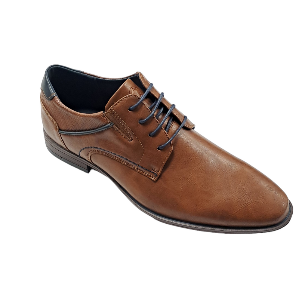 Pope Mens Cheviot Laced Shoe - Cognac