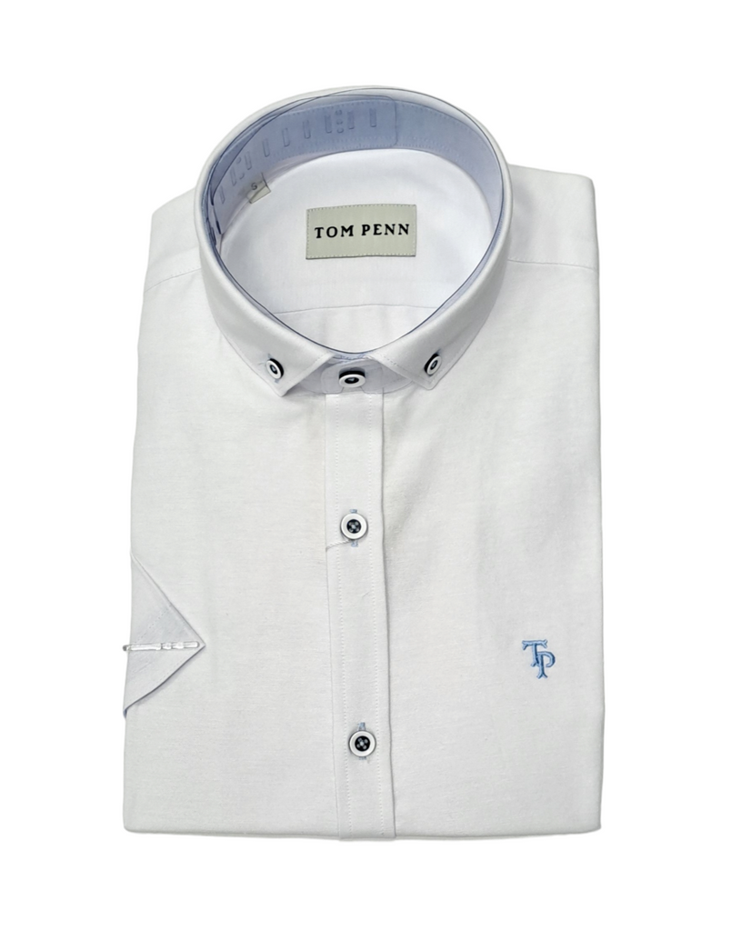 Tom Penn Short Sleeve Shirt 828 - White