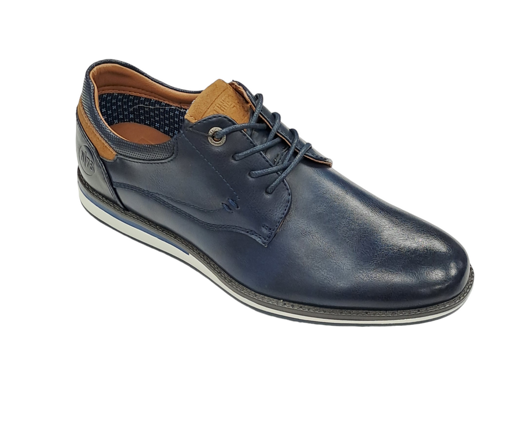 Ninety 78 Mens Smart Casual Laced Shoe - Navy