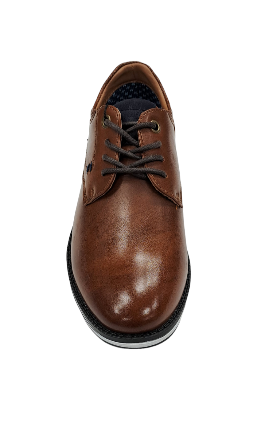 Boys Ninety 78 Laced Smart Casual Shoe - Tan