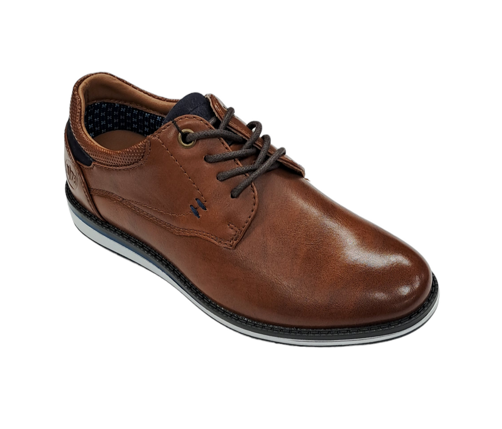 Boys Ninety 78 Laced Smart Casual Shoe - Tan