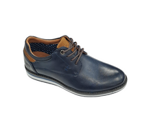 Boys Ninety 78 Laced Smart Casual Shoe - Navy