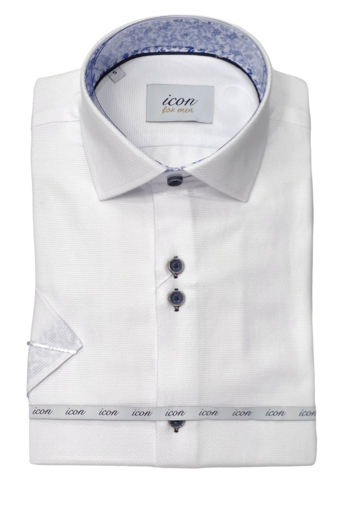 Icon For Men Short Sleeve Shirt 064 - White