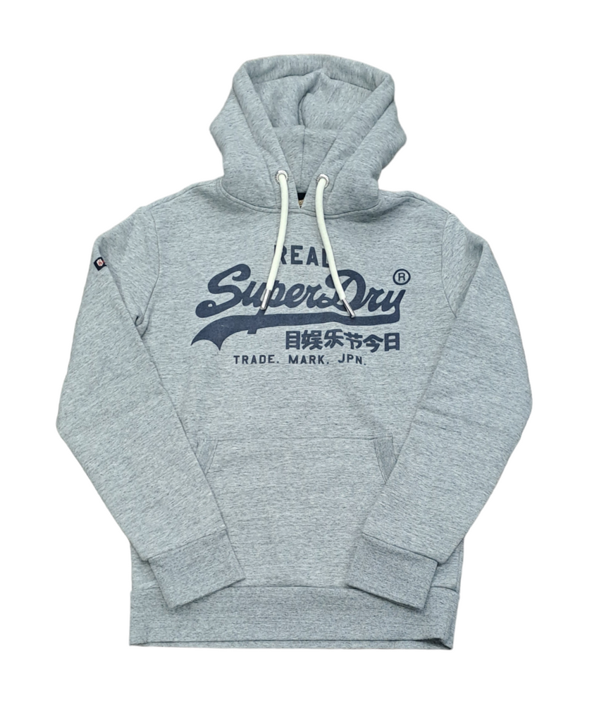 Superdry Vintage Logo Hoodie - Athletic Grey Marl