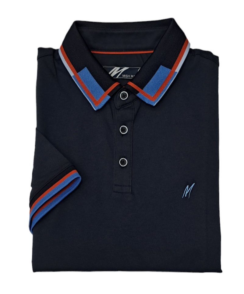 Mish Mash Carlo Regular Fit Jersey Polo Shirt - Navy