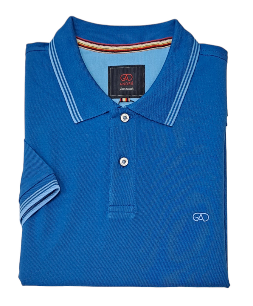 Andre Blarney Short Sleeve Polo Shirt - Ink