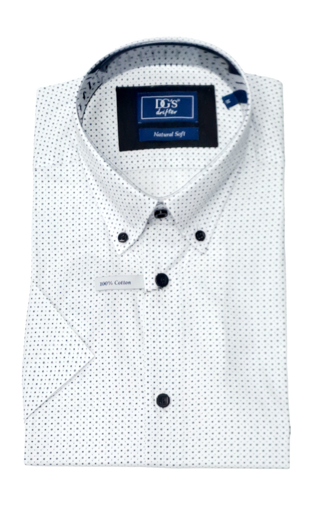 Daniel Grahame Short Sleeve Casual Shirt - Black/White