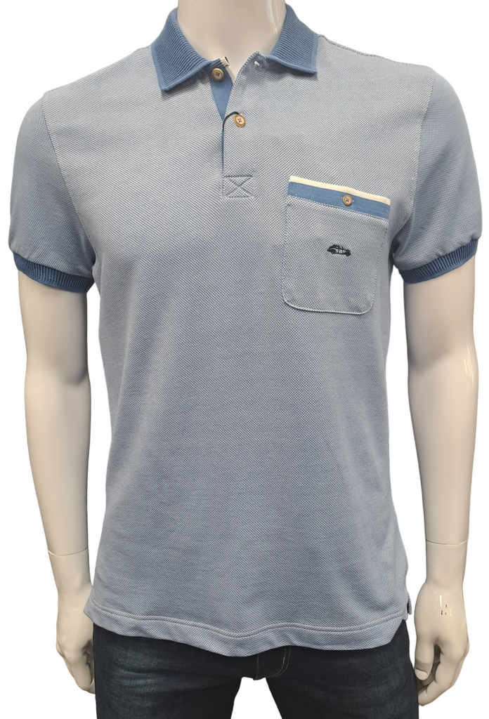 Dario Beltran Short Sleeve Polo - Blue