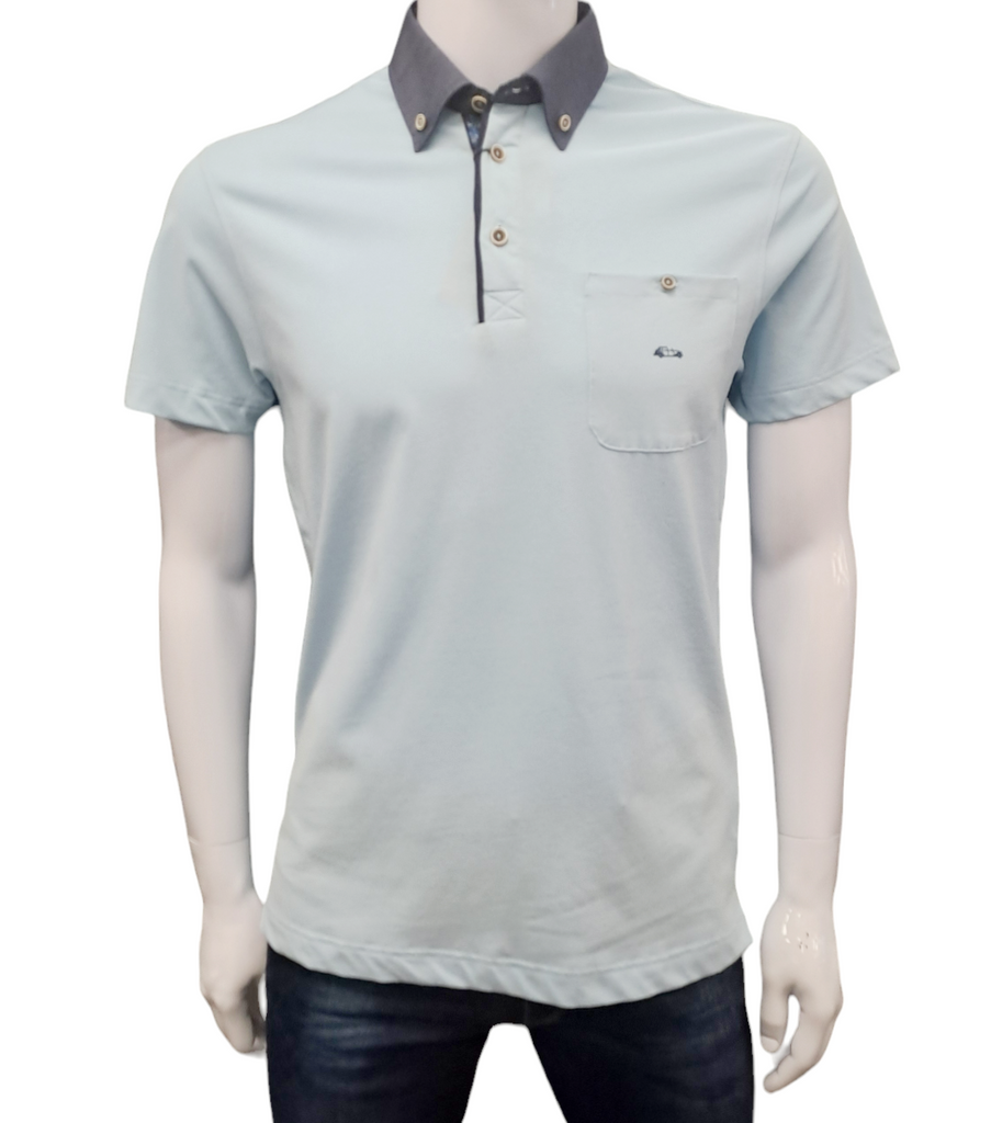 Dario Beltran Short Sleeve Polo - Blue