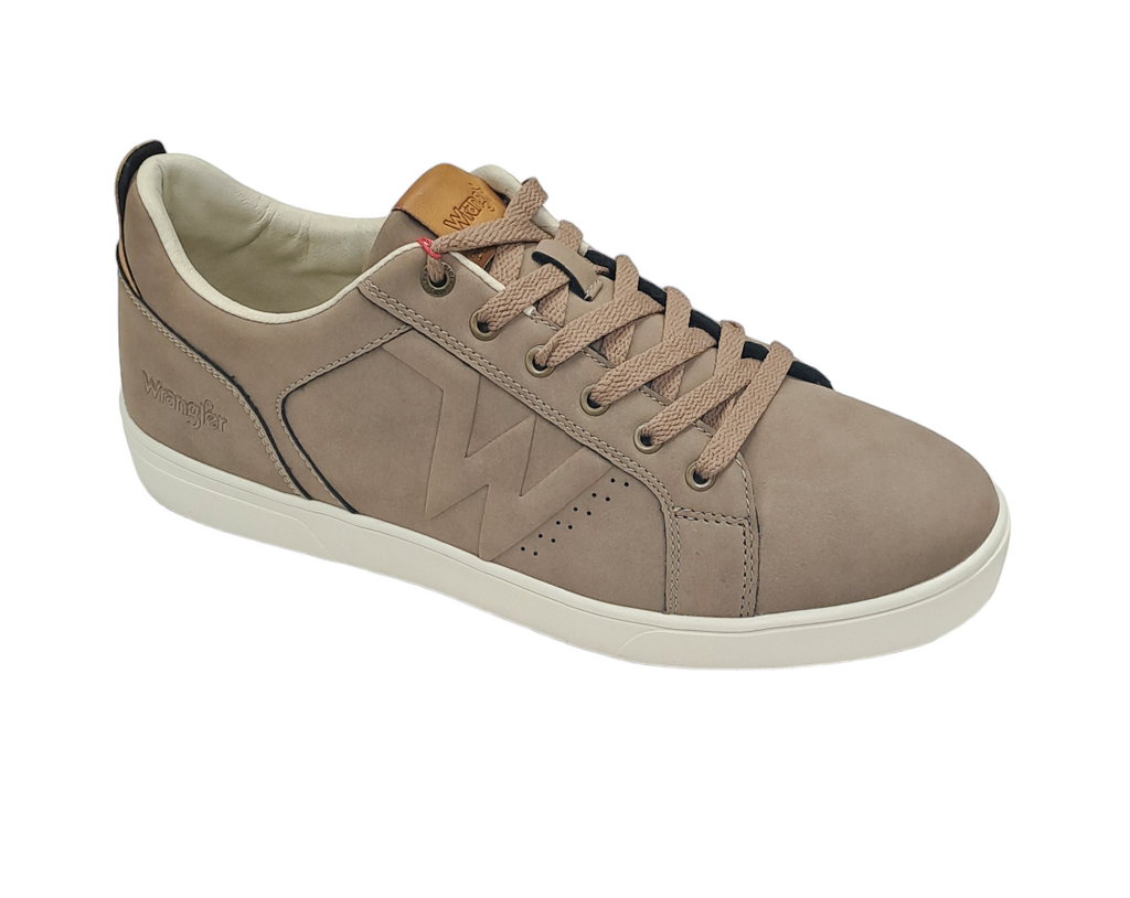 Wrangler Reno Men Low Casual Trainer - Taupe Gray