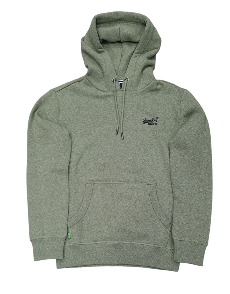 Superdry Essential Logo Hoodie - Martini Olive Green Grit