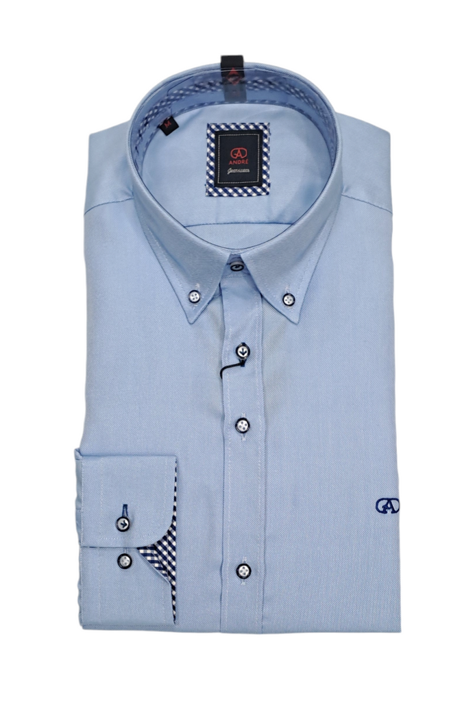 Andre Rhine Long Sleeve Casual Shirt - Blue