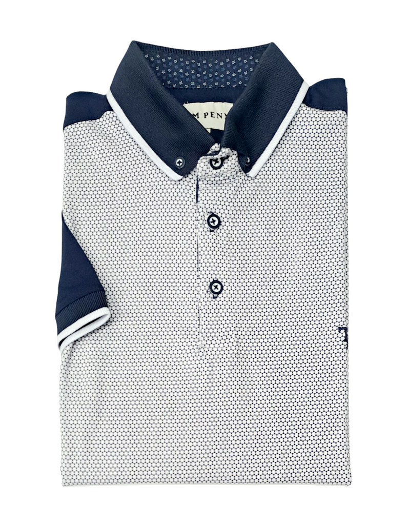 Tom Penn Short Sleeve Polo Shirt 933 - Navy