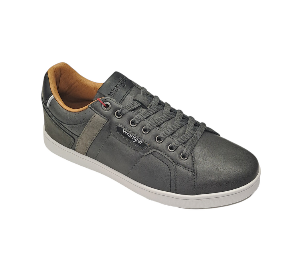 Wrangler Kit Men Low Casual Trainer - Pewter