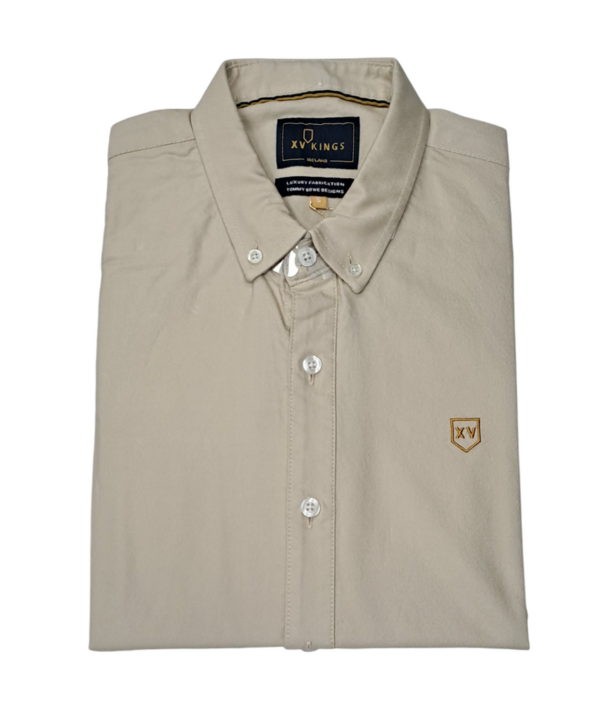 XV KINGS Tesoni Oxford Long Sleeved Shirt - Ecru