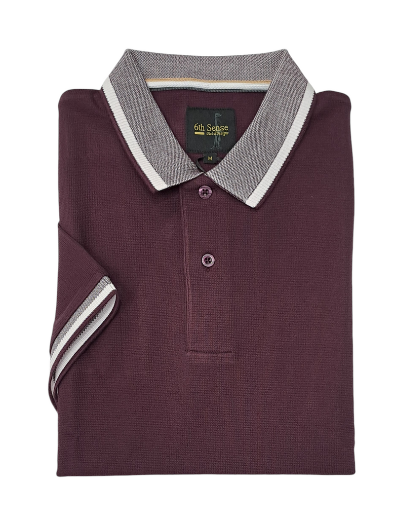 6th Sense Cloud Polo Shirt - Wine