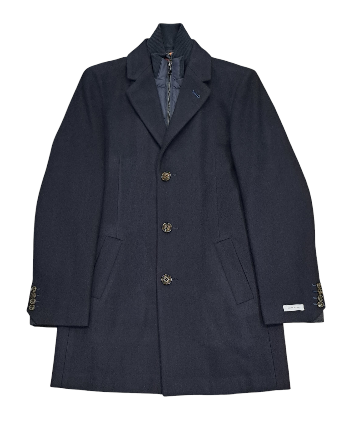 White Label Aron Overcoat - Navy