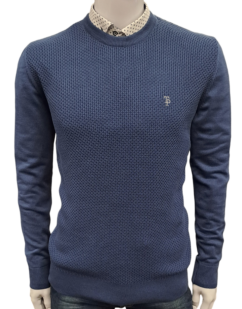 Tom Penn Crew Neck Sweater TP-058K - Marine