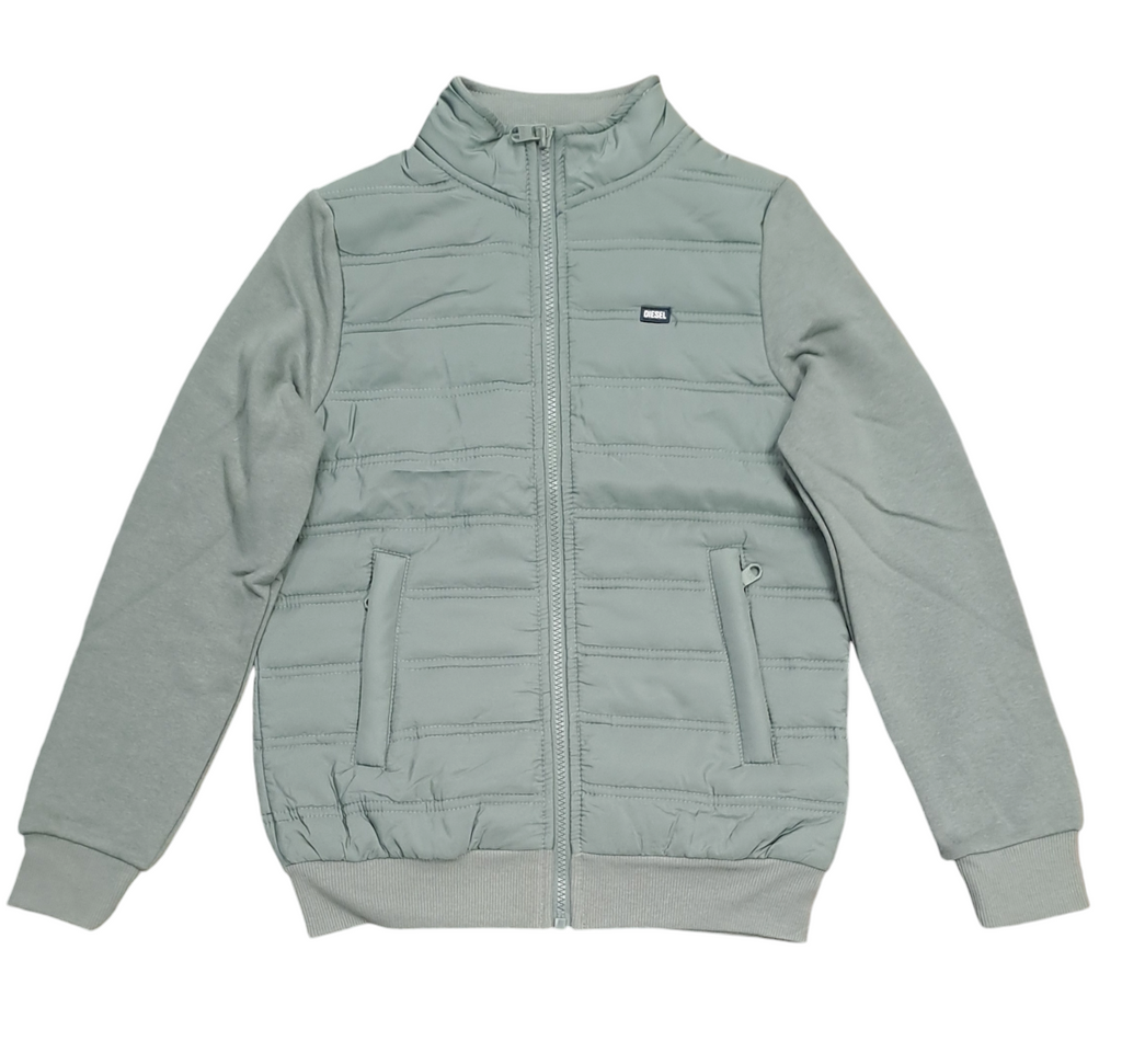 Boys Diesel Gibson Padded Hybrid Casual Jacket  - Olive