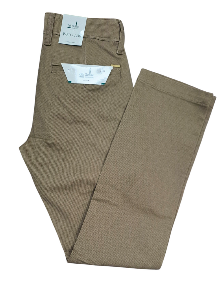 6th Sense Kansas Print Chinos - Beige