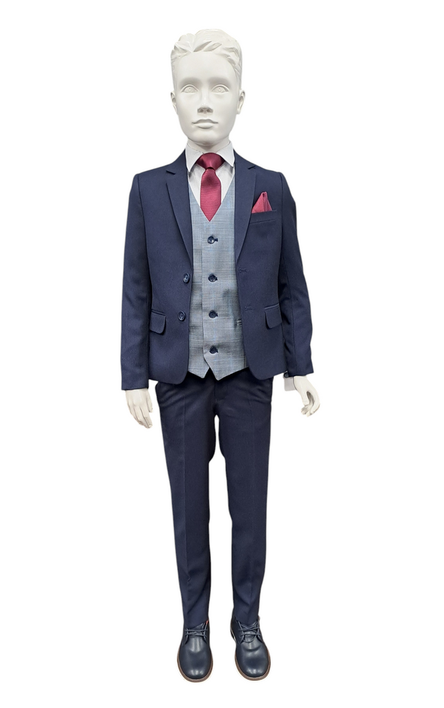 Boys Standar Felix 3 Piece Suit - Navy