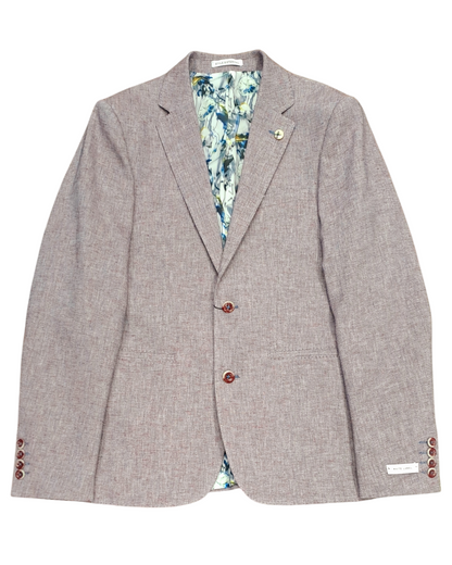 White Label Joshua Tapered Fit Blazer - Navy/Red